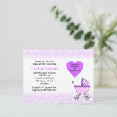 Carte postale de transport d'invitation à Baby sho (Debout devant)