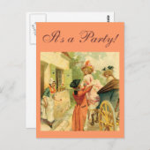 Carte postale de transport du 18e siècle de style  (Devant / Derrière)