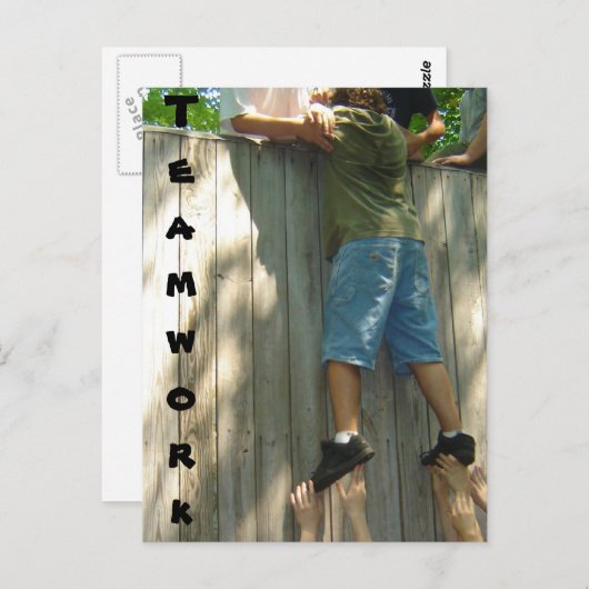 Carte postale de travail d'équipe (Devant / Derrière)