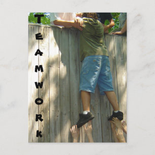 Carte postale de travail d'équipe