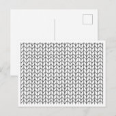 CARTE POSTALE DE TRICOT À COLORIER (Devant / Derrière)