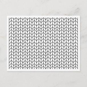 CARTE POSTALE DE TRICOT À COLORIER