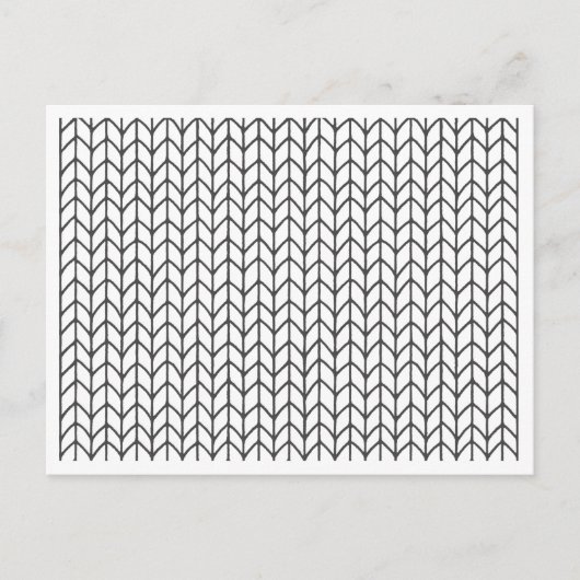 CARTE POSTALE DE TRICOT À COLORIER (Devant)