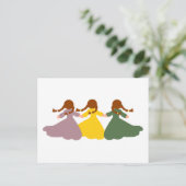 Carte postale de trois petites filles (Debout devant)