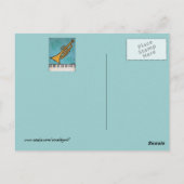 carte postale de trompette et de musical de piano (Dos)