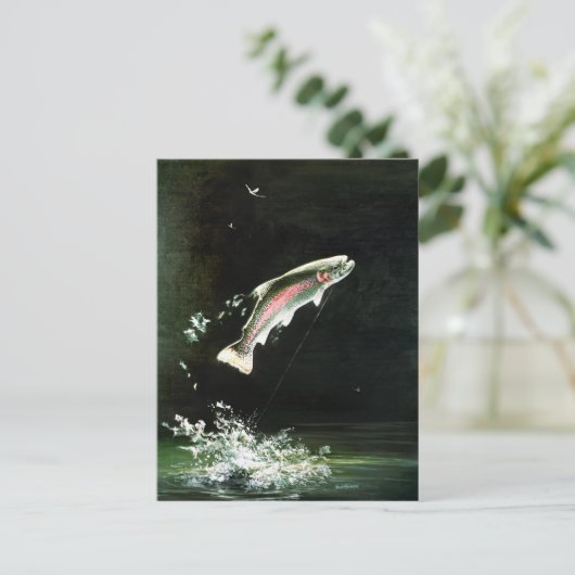 carte postale de truite arc-en-ciel (Debout devant)