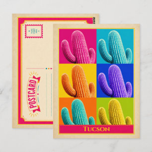 Carte postale de Tucson Arizona Cactus Vintage