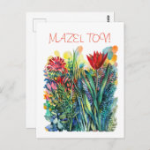 Carte postale de tulipe rouge (Devant / Derrière)