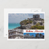 Carte postale de Tulum, Mexique (Devant / Derrière)