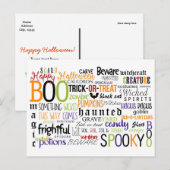 Carte postale de typographie amusante avec des mot (Devant / Derrière)