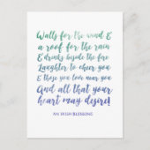 Carte postale de typographie aquarelle de bénédict (Devant)