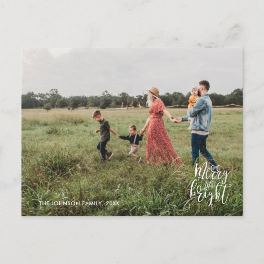 Carte postale de typographie de Noël Merry & Brigh (Devant)