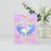 Carte postale de Unicorn Princesse rose personnali (Debout devant)