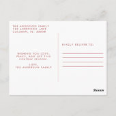 Carte postale de vacances (Dos)