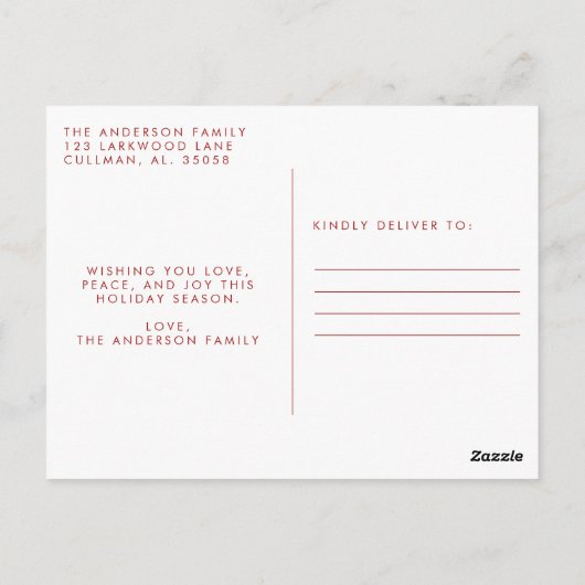 Carte postale de vacances (Dos)