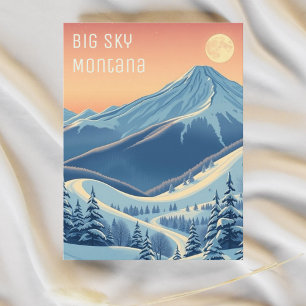 Carte postale de vacances à la station de ski Big