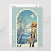 Carte postale de vacances à la station de ski de V (Devant / Derrière)