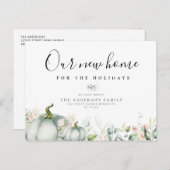 Carte postale de vacances à motifs de citrouille à (Devant / Derrière)