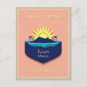 Carte postale de vacances à Tulum, Mexique, Yucatá (Devant)