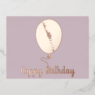 Carte postale de vacances Anniversaire Bleu Pink
