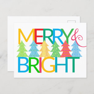 Carte postale de vacances aux arbres colorés