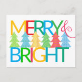 Carte postale de vacances aux arbres colorés (Devant)