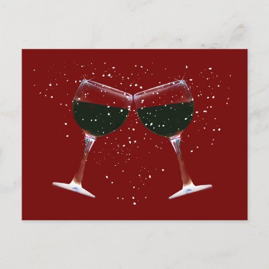 Carte postale de vacances avec vin rouge (Devant)