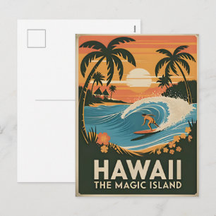 Carte postale de vacances d'aventure de voyage vin