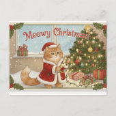 Carte postale de vacances de chat orange (Devant)