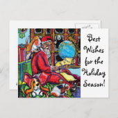 Carte postale de vacances de GGBR - Père Noël et (Devant / Derrière)