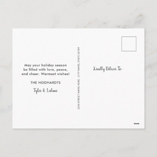 Carte postale de vacances de l'île (Dos)