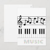 Carte postale de vacances de musique (Devant / Derrière)
