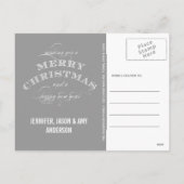CARTE POSTALE DE VACANCES DE NOËL | GRAY (Dos)