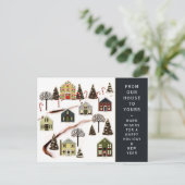 Carte postale de vacances de Noël Nouvelle maison (Debout devant)