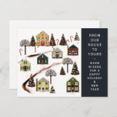 Carte postale de vacances de Noël Nouvelle maison (Devant / Derrière)