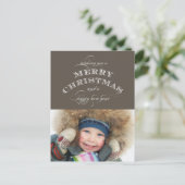 CARTE POSTALE DE VACANCES DE NOËL | TAUPE (Debout devant)