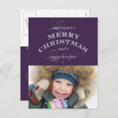 CARTE POSTALE DE VACANCES DE NOËL | VIOLET (Devant / Derrière)