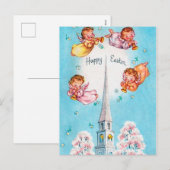 Carte postale de vacances de Pâques d'Angels rétro (Devant / Derrière)