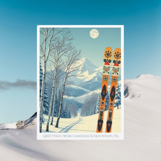 Carte postale de vacances de ski à Camelback Mount
