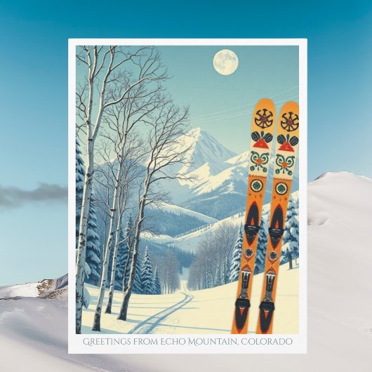 Carte postale de vacances de ski à Echo Mountain C