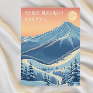 Carte postale de vacances de ski à Hunter Mountain