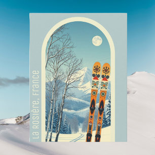 Carte postale de vacances de ski à La Rosière Fran
