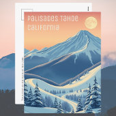 Carte postale de vacances de ski à Palisades Tahoe