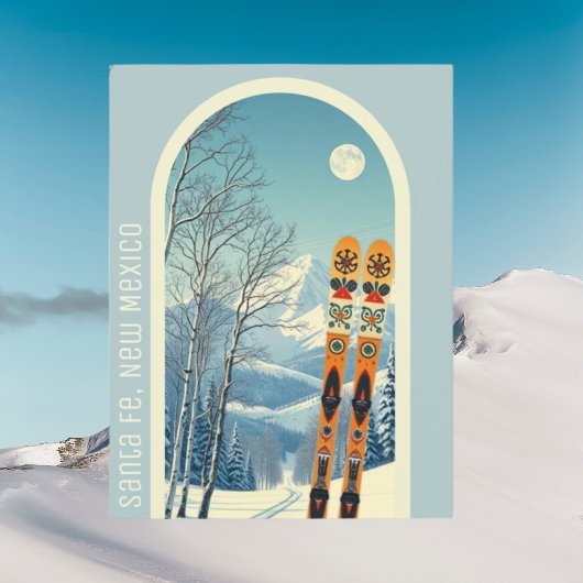 Carte postale de vacances de ski à Santa Fe Nouvea