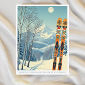 Carte postale de vacances de ski à Smugglers Notch