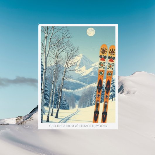 Carte postale de vacances de ski à Whiteface New Y