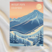 Carte postale de vacances de ski à Winter Park Col