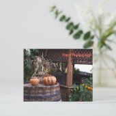 Carte postale de vacances de Thanksgiving rose rus (Debout devant)