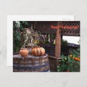 Carte postale de vacances de Thanksgiving rose rus (Devant / Derrière)