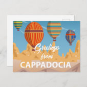 Carte postale de vacances de voyage en Cappadoce T (Devant / Derrière)